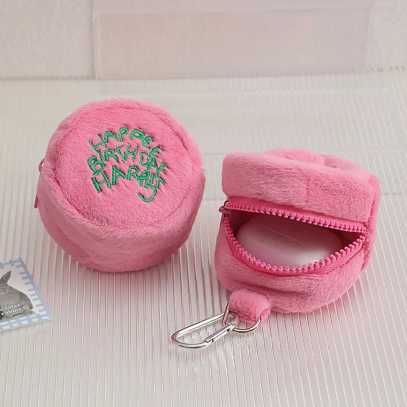 Kawaii Harries Hager Women Pink Plush Coin Purse Potters Cartoon Pendant Storage Bag Mini Bag Girl Purses Wallet Coin Pouch