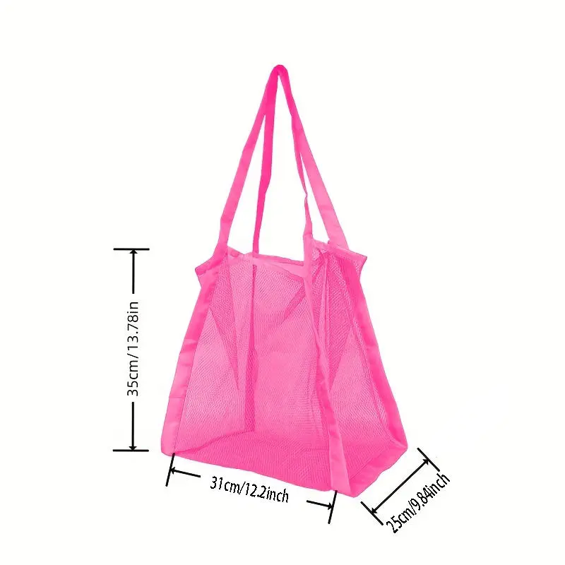 1Pcs Picnic Beach Bag Women Mesh Transparent Swim Storage High Capacity Shopping Bags Tote Women Cosmetic Makeup Organizer