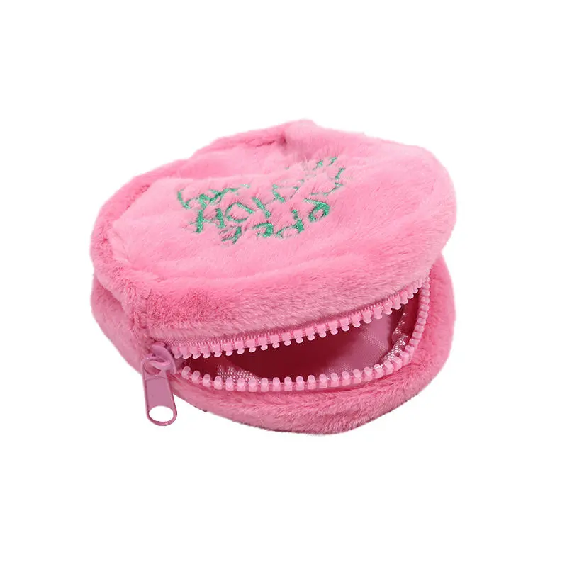 Kawaii Harries Hager Women Pink Plush Coin Purse Potters Cartoon Pendant Storage Bag Mini Bag Girl Purses Wallet Coin Pouch
