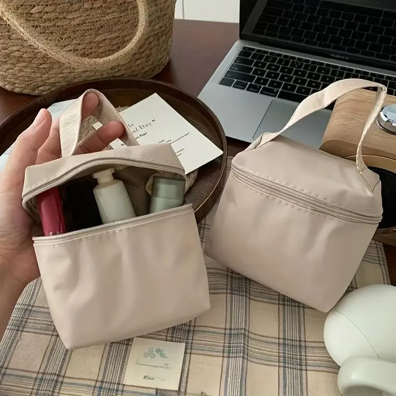 Travel Cosmetic Bag for Women Simple Ins Cosmetic Nylon Handbag Organizer Makeup Bags Storage Pouch for Purse Female Makeup Case