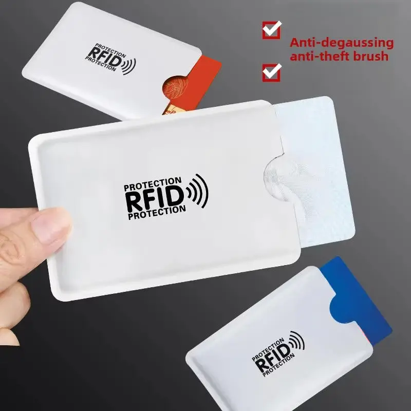 15PC Color RFID Blocking Credit Bank Card Sleeves Protector Aluminum Foil Anti-Scan Card Holder Access Control Card Keeper Case