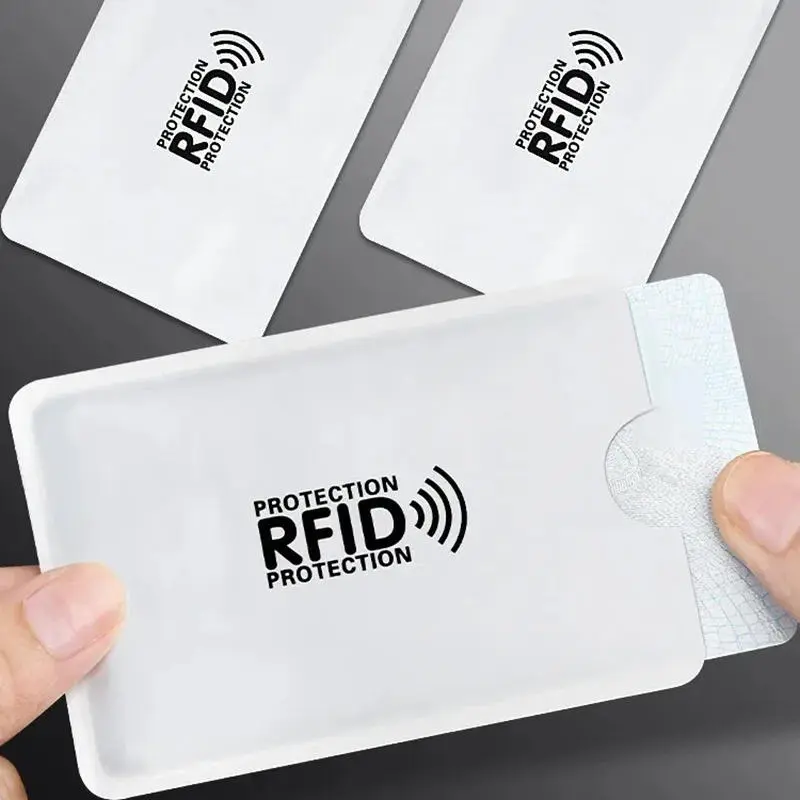 15PC Color RFID Blocking Credit Bank Card Sleeves Protector Aluminum Foil Anti-Scan Card Holder Access Control Card Keeper Case
