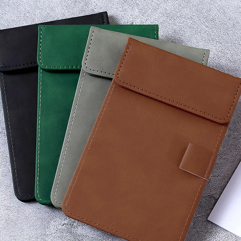 Custom Logo Restaurant Wholesale Menu Clipboard Leather Engrave Number Hotel Order Writting Pad Luxury Bar Bill Folder Clip