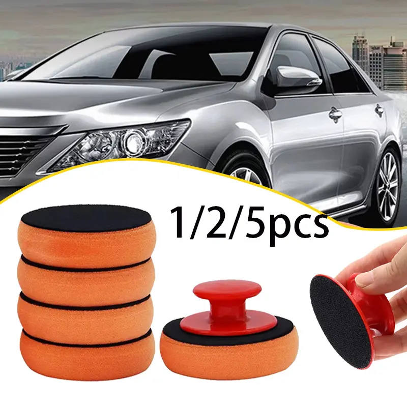 Car Wash Wax Polish Pad Polishing Pad Sponge Car Cleaning Cloth Microfiber Applicator For Auto Polisher Waxing Sponge