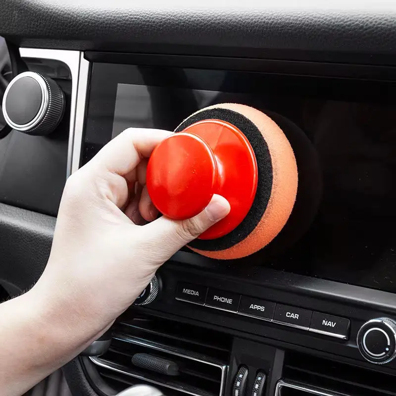 Car Wash Wax Polish Pad Polishing Pad Sponge Car Cleaning Cloth Microfiber Applicator For Auto Polisher Waxing Sponge