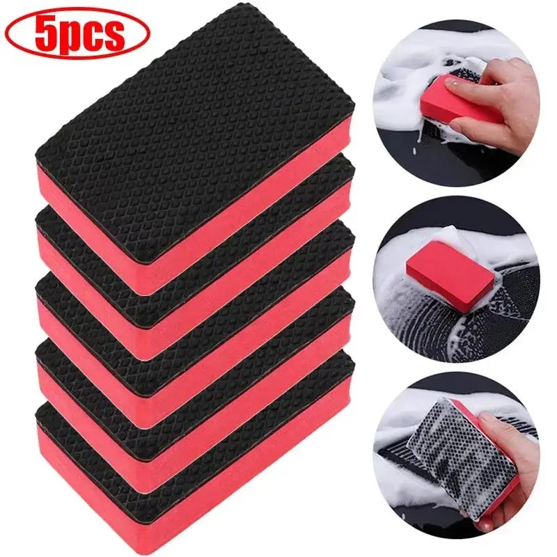 Car Magic Clay Bar Pad Decontamination Sponge Car Detailing Sponge Block Cleaning Smooth Eraser Wax Polish Pad Car Cleaning Tool