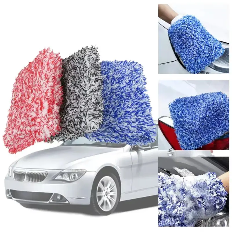Car Wash Microfiber Wheels Brush Non-Slip Ultra Soft Car Cleaning Gloves Car Wheel Brushes Car Accessories Cleaning Towel