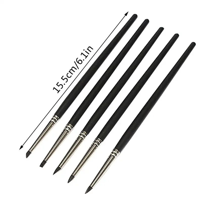 5PCS Silicone Clay Sculpting Tool For Brush Modeling Dotting Nail Art Pottery Clay Tool New DIY Carving Sculpting Tools