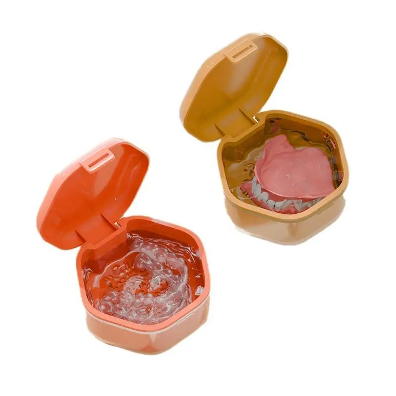 1Pcs Orthodontic Retainer Braces Storage Soaking Box Invisible Teeth Denture Cleaning Tooth Storage Container Sealed Case