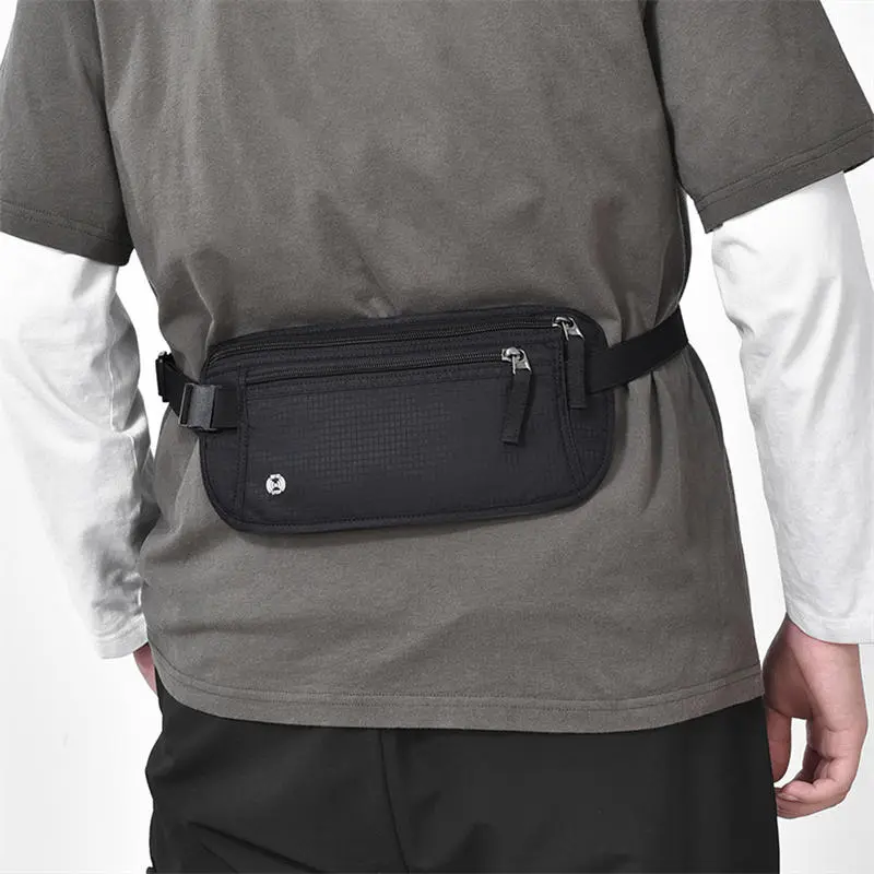 Invisible Travel Waist Pack Pouch for Passport Money Belt Bag Hidden Security Wallet Outdoor Sports Jogging Chest Pack Waist Bag