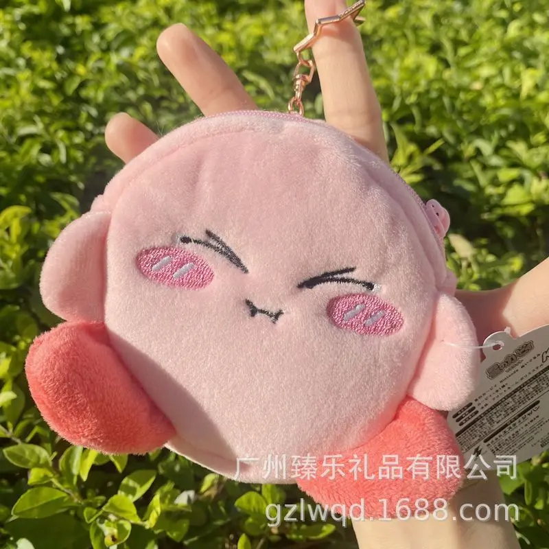 Kirby Soft Plush Coin Bags Kawaii Children Money Purse Wallet Cute Cartoon 3D Coin Purse Coin Bag Zipper Pouch Keys Earphone Bag