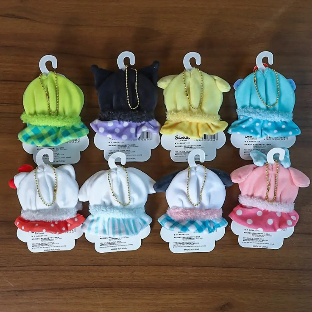 10cm Idol Plush Doll Cosplay Sanrio Clothes Kawaii Anime Hello Kitty Kuromi Melody Doll Cloak Clothing Doll Accessories Gifts