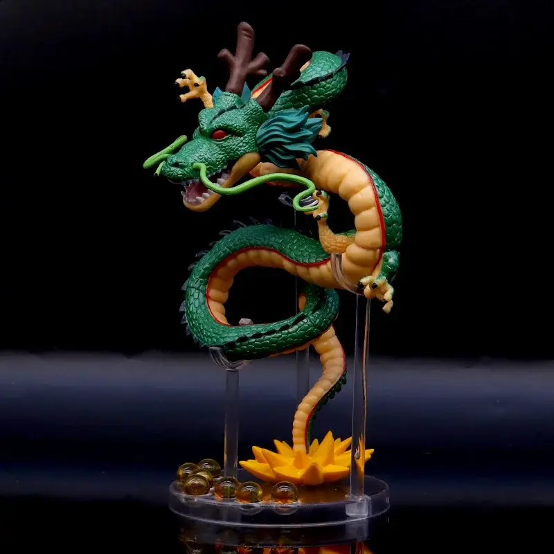 18cm anime Dragon Ball Z Shenlong doll PVC movable Goku doll toy gift DBZ model statue set collectible ornaments