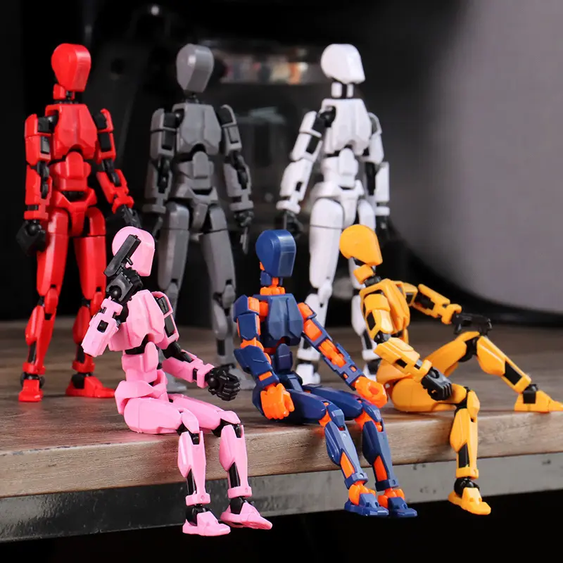 DIY Multi-Jointed Movable Shapeshift Robot Ornaments 3D Printed Mannequin Lucky Character Action Figures Toys for Kids Gift
