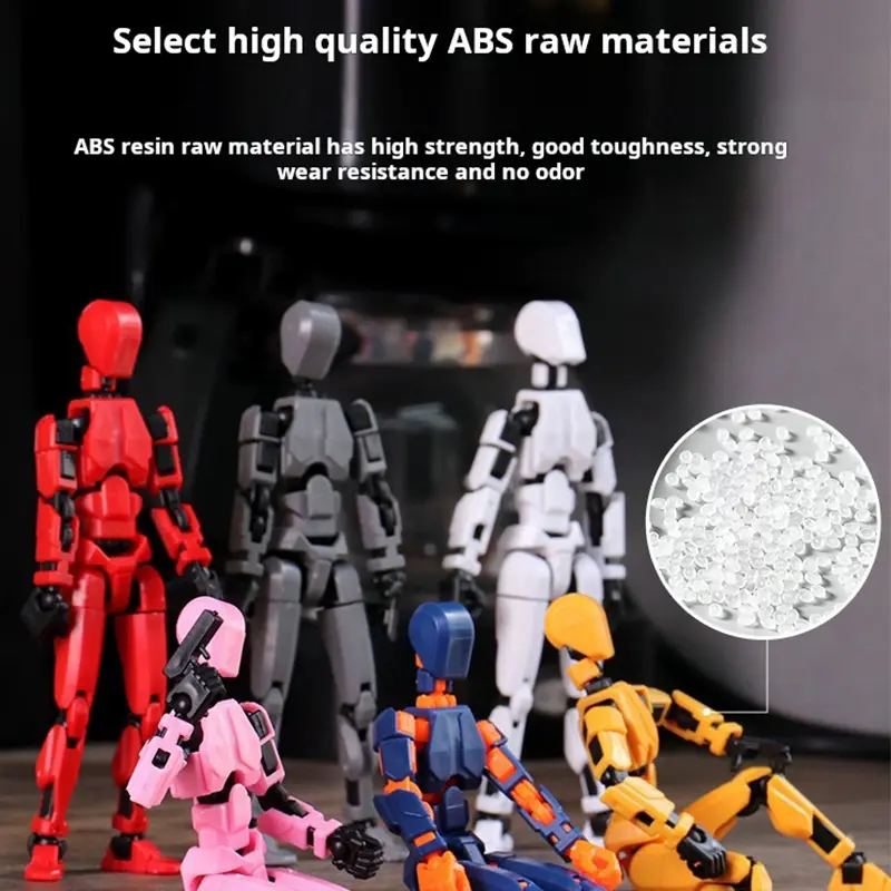 DIY Multi-Jointed Movable Shapeshift Robot Ornaments 3D Printed Mannequin Lucky Character Action Figures Toys for Kids Gift