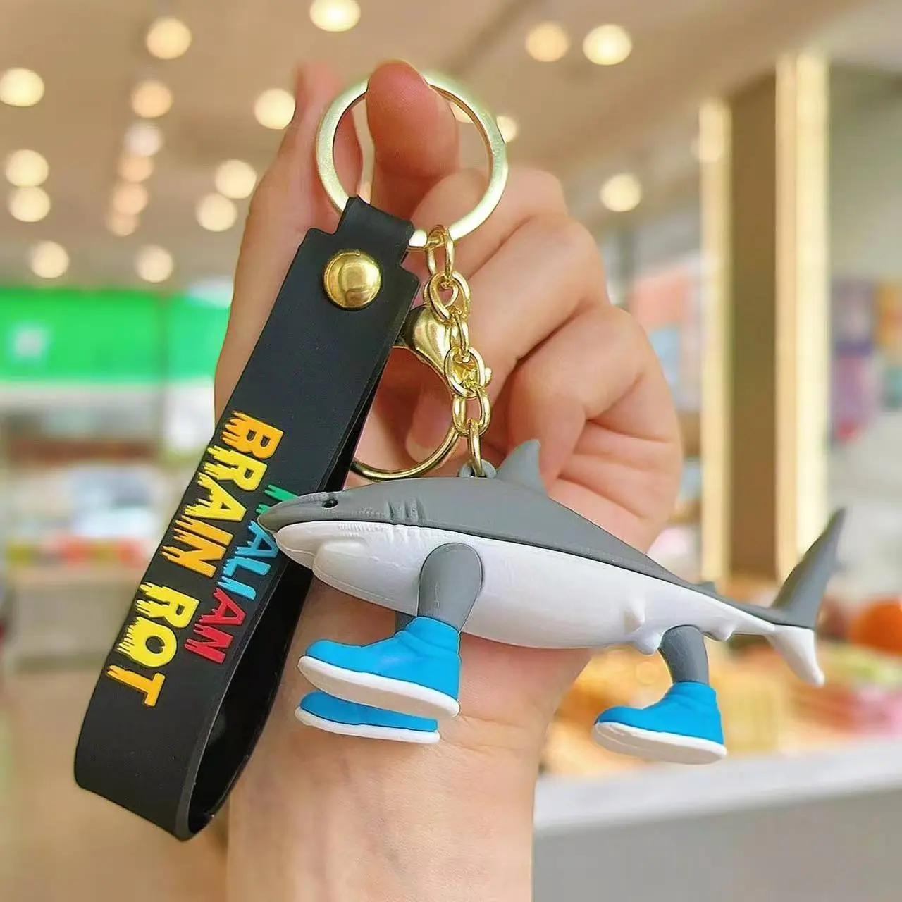 Italian Brainrot Keychain Cartoon Figure Silicon Pendant for Backpack Accessories Key Ring Decor Creation Ornament Birthday Gift