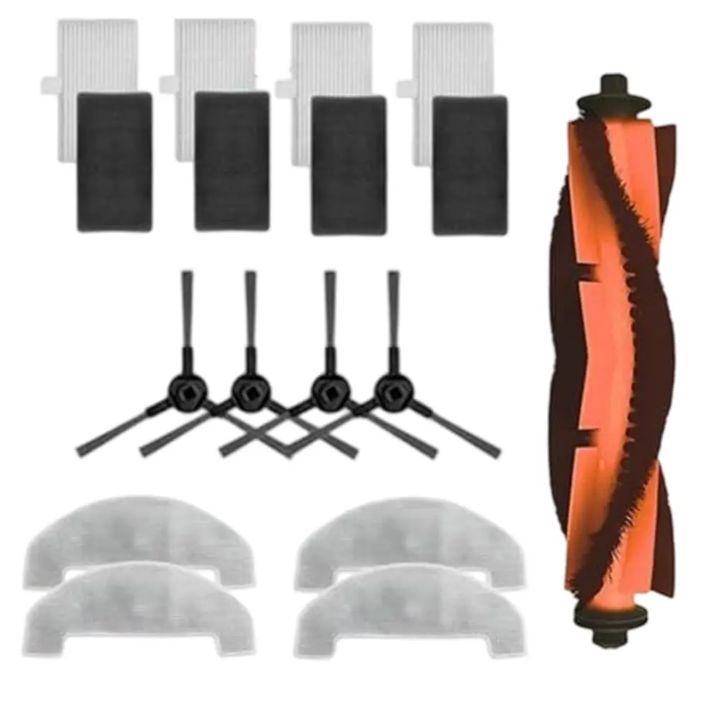 Main Side Brush Filter Mop Cloth Kit For Mova E10 E20 PLUS Vacuum Cleaners Includes Replacement Parts For Deep Cleaning Floors