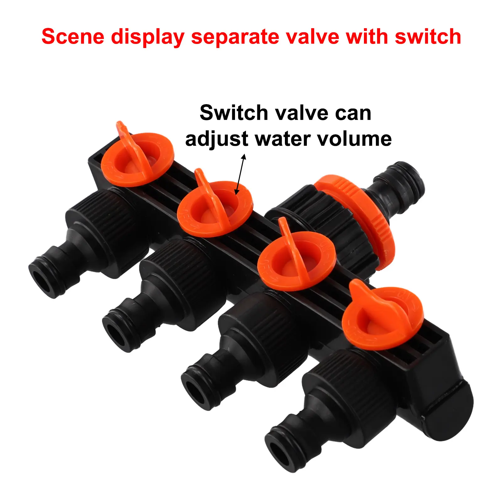 Distributor Faucet Faucet Dispenser Watering Connector With Valve 183*122MM 4 Way Hose Garden Water Pipe Separator
