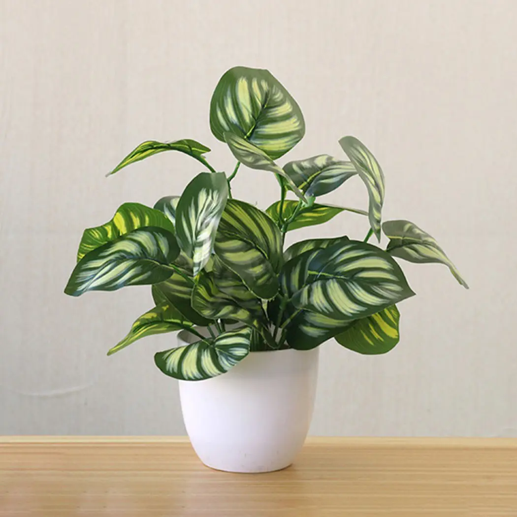 1pc Artificial Bonsai Flower Foliage Plant Potted Home Living Room Garden Office Restaurant Desktop Bonsai Home Decoration