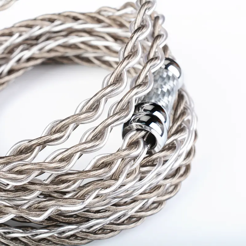 NICEHCK SilverCat HIFI Audio Replace Wire 8 Core Silver Plated Alloy Cable MMCX 2Pin for SA6 MAKE4 tangzu fudu HOLA Zero CHU II