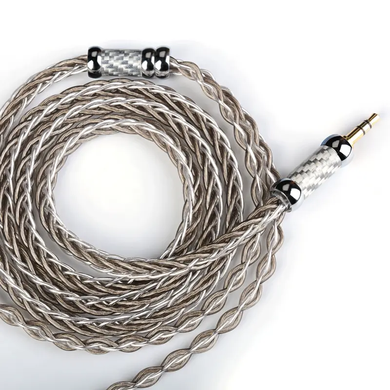 NICEHCK SilverCat HIFI Audio Replace Wire 8 Core Silver Plated Alloy Cable MMCX 2Pin for SA6 MAKE4 tangzu fudu HOLA Zero CHU II