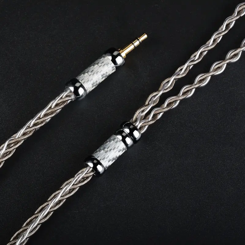 NICEHCK SilverCat HIFI Audio Replace Wire 8 Core Silver Plated Alloy Cable MMCX 2Pin for SA6 MAKE4 tangzu fudu HOLA Zero CHU II