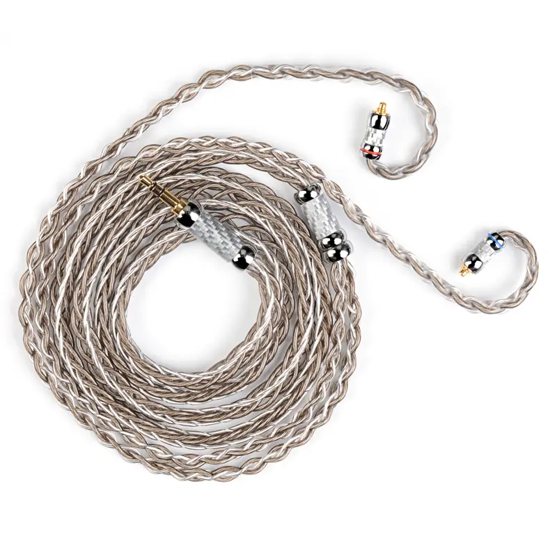 NICEHCK SilverCat HIFI Audio Replace Wire 8 Core Silver Plated Alloy Cable MMCX 2Pin for SA6 MAKE4 tangzu fudu HOLA Zero CHU II
