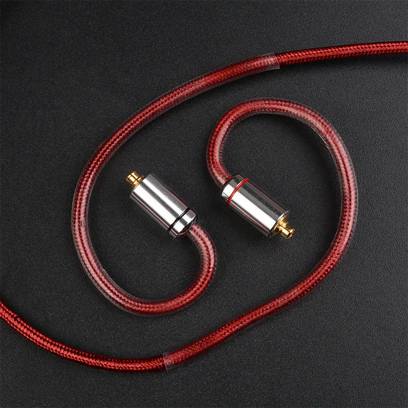 NICEHCK RedAg 4N Pure Silver HiFi Earphone Coaxial Cable MMCX QDC 2Pin for HOLA Zero KATO Aria LAN Cadenza tangzu fudu CHU II