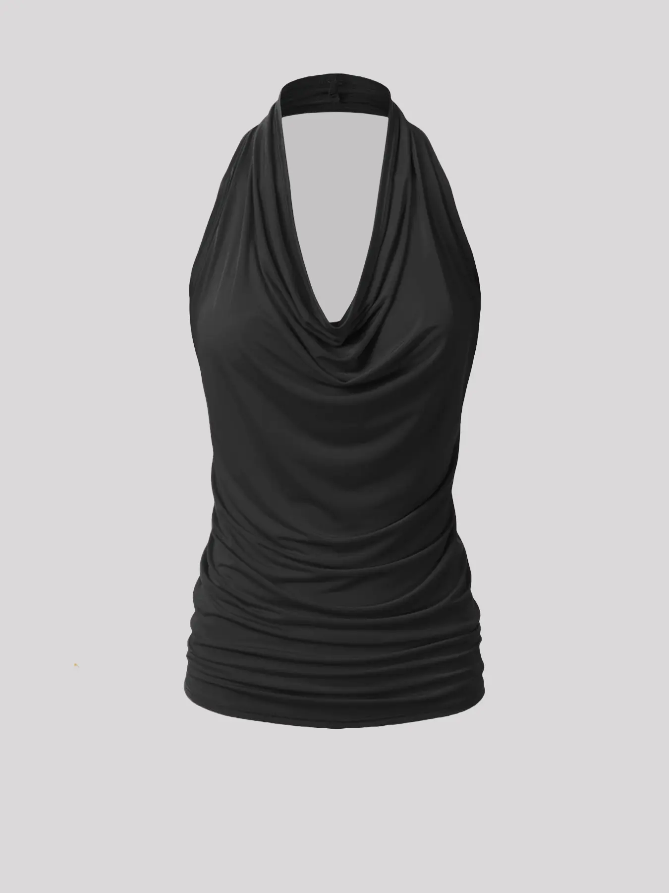 New fashionable women's casual solid color neck hanging vest four piece set