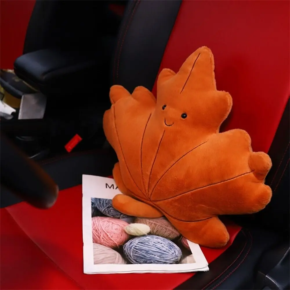 Variety Maple Leaves Plush Pillow Ginkgo Leaf Maple Leaf Green Leaf Plush Dolls Cartoon Kawaii Ginkgo Leaf Stuffed Toy