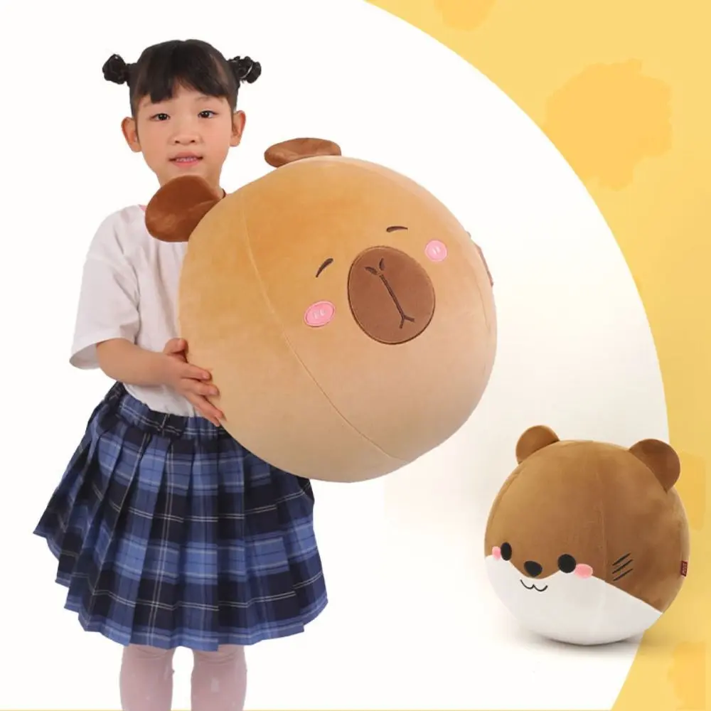 Cartoon Design Inflatable Plush Pillow Children's Size Inflatable Material Spherical Inflatable Toy 35cm Plush Doll Fitness Ball
