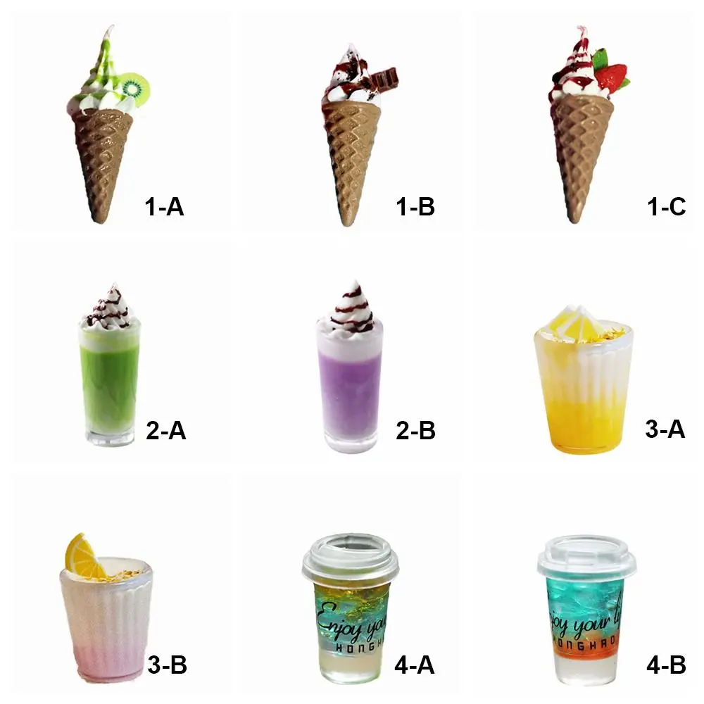 1/6 1/8 1/12 Dollhouse Drinks Dessert Multicolor Juice Doll Drinking Cup Model Scene Model Playing House Miniature Ice Cream