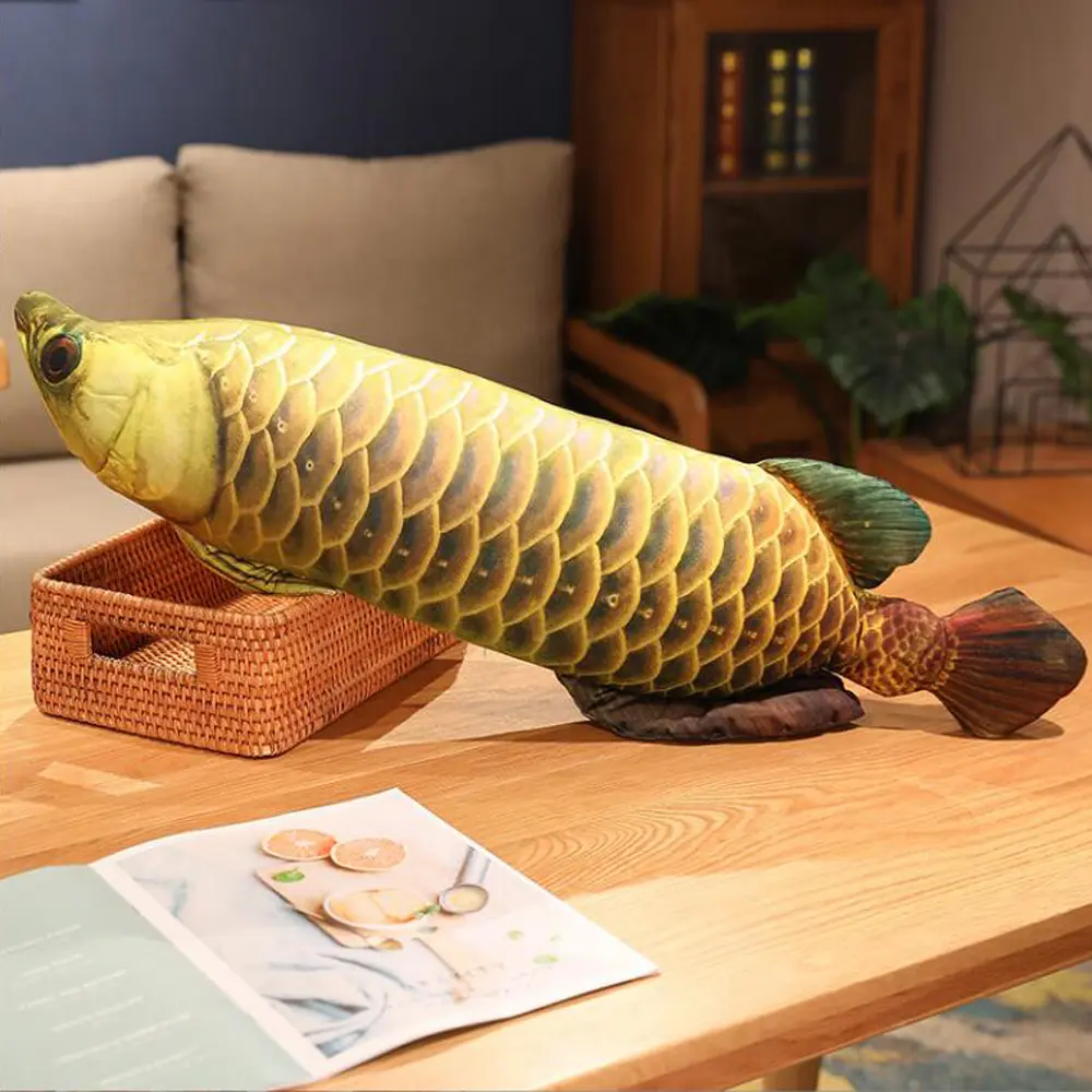 Simulation Arowana Fish Pillow Stuffed Plush Toy