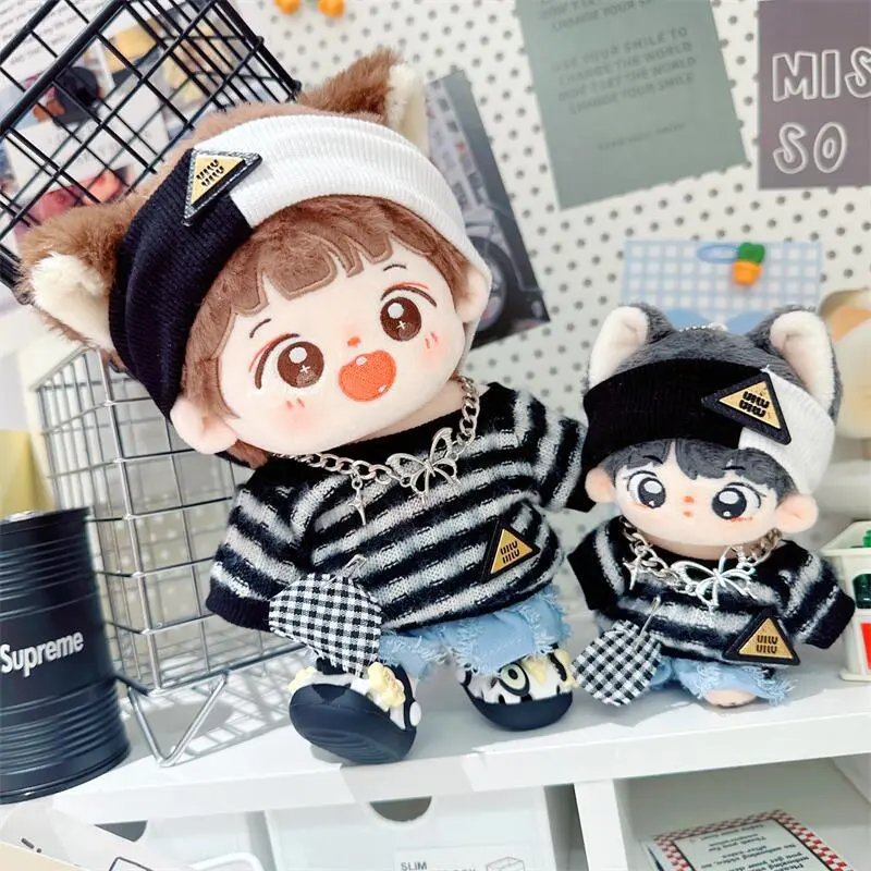 Doll Clothes for 20cm Idol Dolls Accessories Plush Doll's Clothing Floral Dress Stuffed Toy Dolls Outfit One Piece Clothes