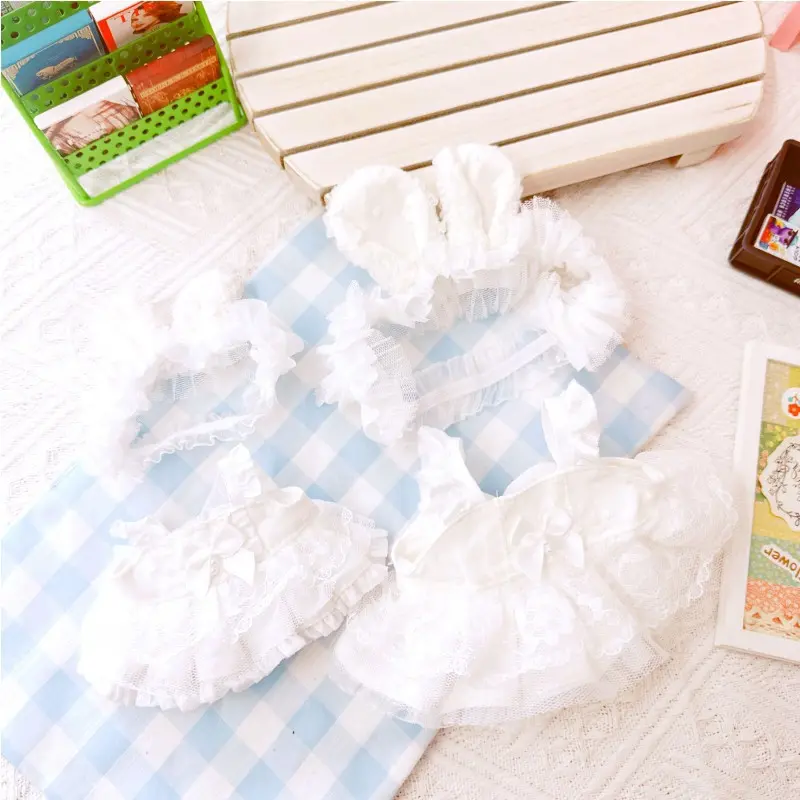 Doll Clothes for 20cm Idol Dolls Accessories Plush Doll's Clothing Floral Dress Stuffed Toy Dolls Outfit One Piece Clothes