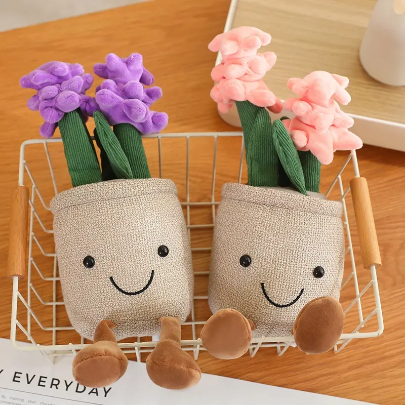 Lifelike Potted Plant Series Plush Toys Stuffed Soft Plants Bookshelf Decor Doll Creative Potted Flowers Pillow for Girls Gift