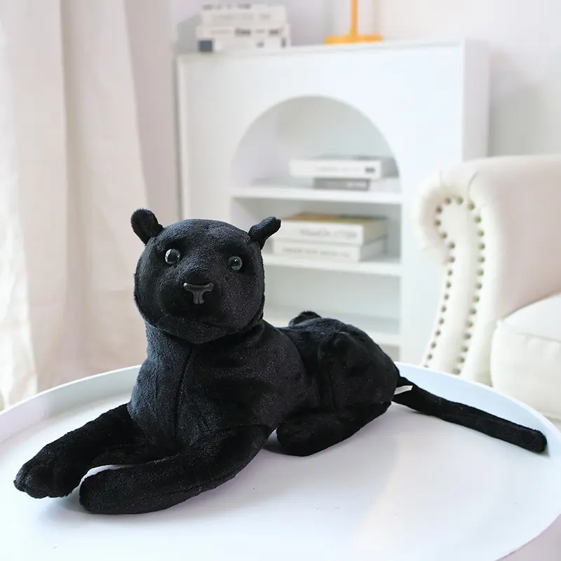 1PC 30/40/50CM Simulation Animal Big Leopard Plush Toys Black Panther Soft Stuffed Pillow Leopard Animal Doll Toys For Children