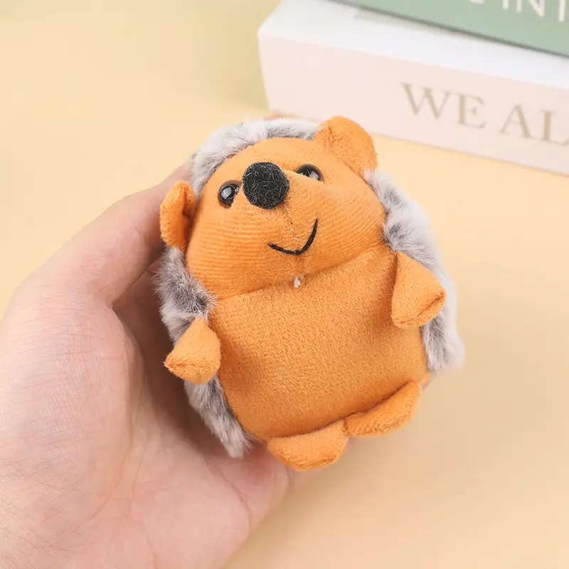 Cute Hedgehog Plush Toy Cartoon Animal Pendant Soft Stuffed Doll Keychain Backpack Car Bag Key Ring Decor Kid Gift