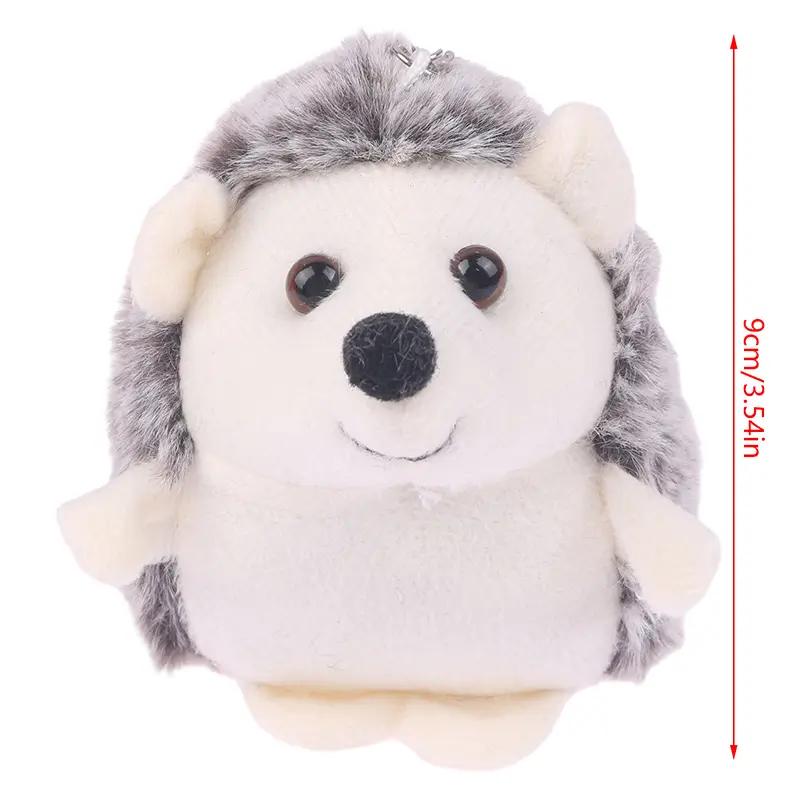 Cute Hedgehog Plush Toy Cartoon Animal Pendant Soft Stuffed Doll Keychain Backpack Car Bag Key Ring Decor Kid Gift