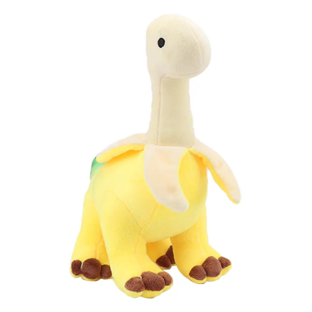 Cute Peeled Banana Brontosaurus Plush Toys Soft Stuffed Dragon Animals Peeled Banana Brontosaurus Toy Kawaii Gift for Kids