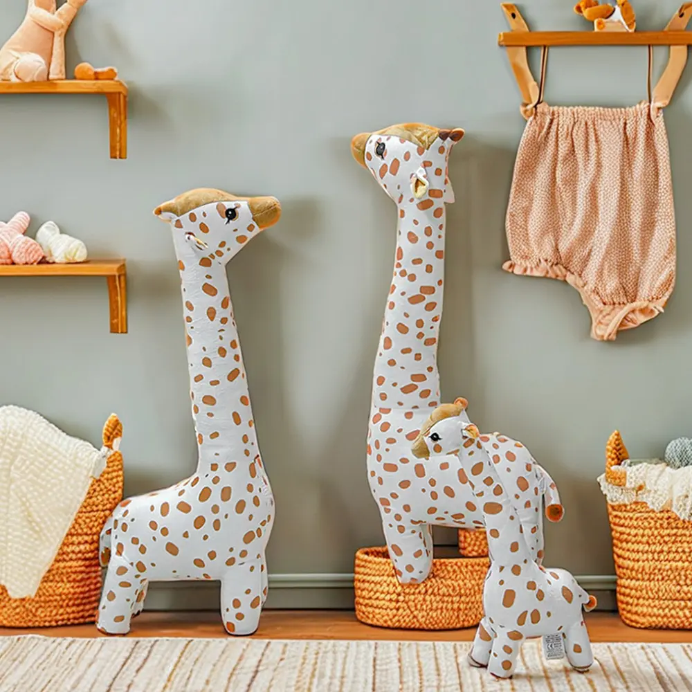 1PCS Nordic StyleGiant Giraffe Plush Toys Simulation Animals Giraffe Soft Stuffed Doll Kids Room Bed Decor Birthday Gifts