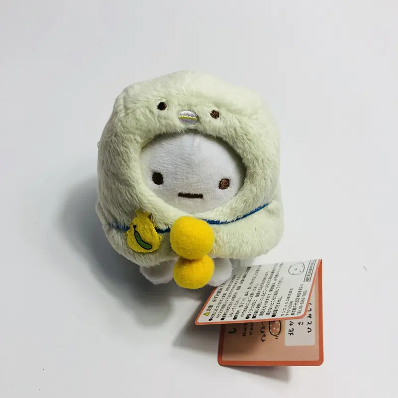 9cm Kawaii Japanese Sumikko Gurashi  Corner Bio Plush Keychain Pendants Toy Stuffed Cloak Animals Lovely Bag Xmas Doll Gifts
