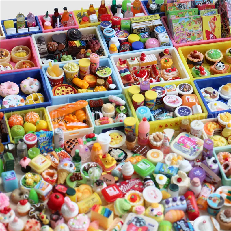 Miniature Dollhouse Food Mini Beverage Drinks Pretend Play Kitchen Snack for BJD Blyth Doll Accessories Girls Toy
