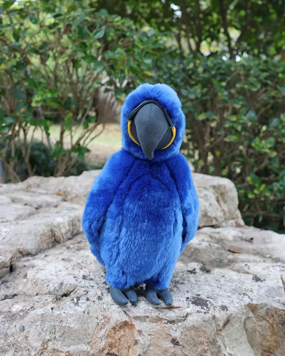 32cm High Soft Hyacinth Macaw Birds Plush Toy Realistic Blue Macaw Parrot Stuffed Animals Toys Gifts