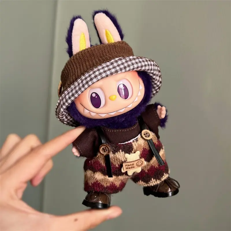 Mini Plush Doll Clothes Outfit Accessories for 17cm Labubu V1 V2 and Multiple Series - The Perfect Attire for Your Doll