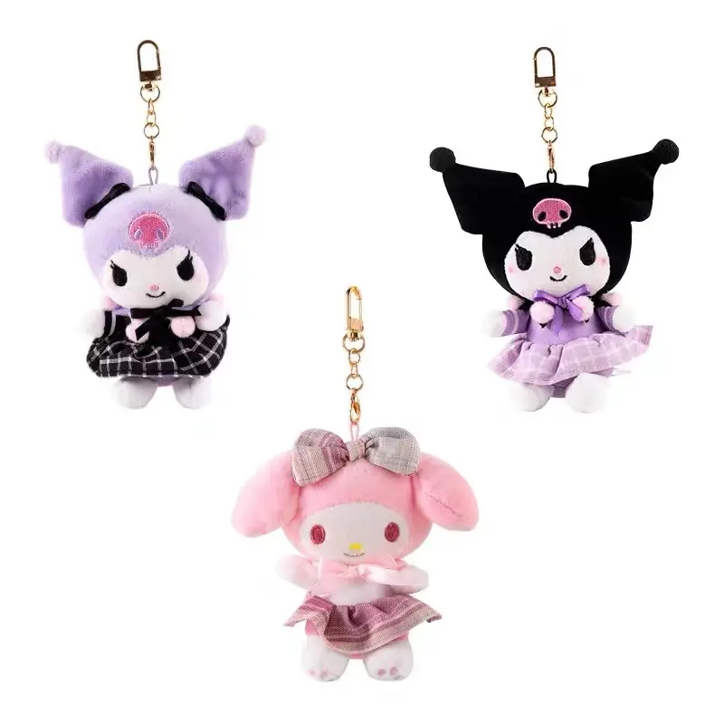 14 Styles Original Sanrio Kawaii Plush Keychain Cartoon Toys  My Melody Kuromi Cinnamoroll Pochacco Doll Kids Kawai Toy Gifts