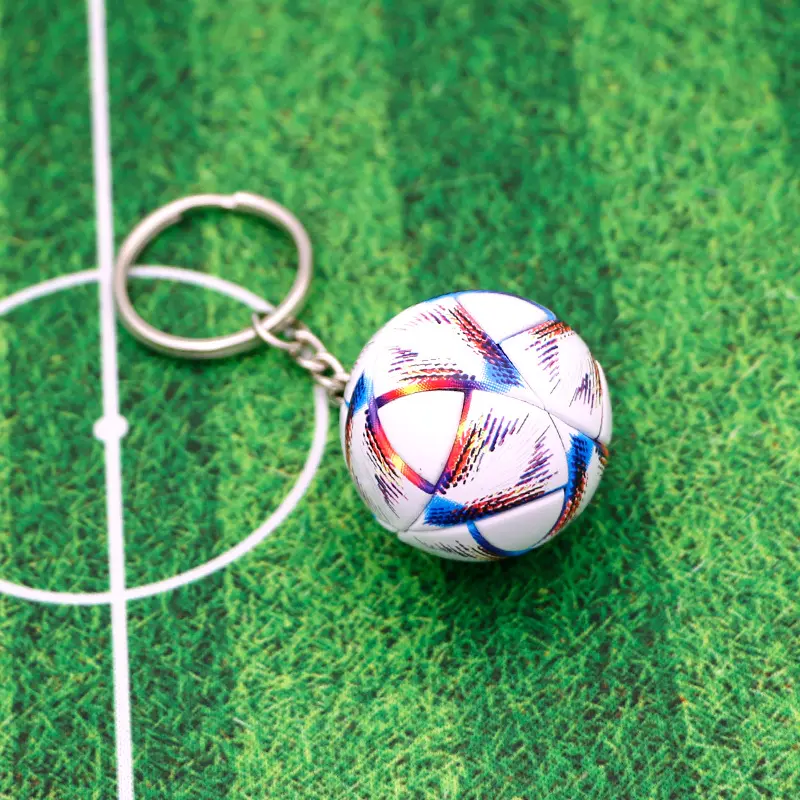 2022 European Fans Souvenir Boy Mini Football Imitation Leather Keychain Phone Fashion Pendant Keyring Exquisite Gift Kid Toys
