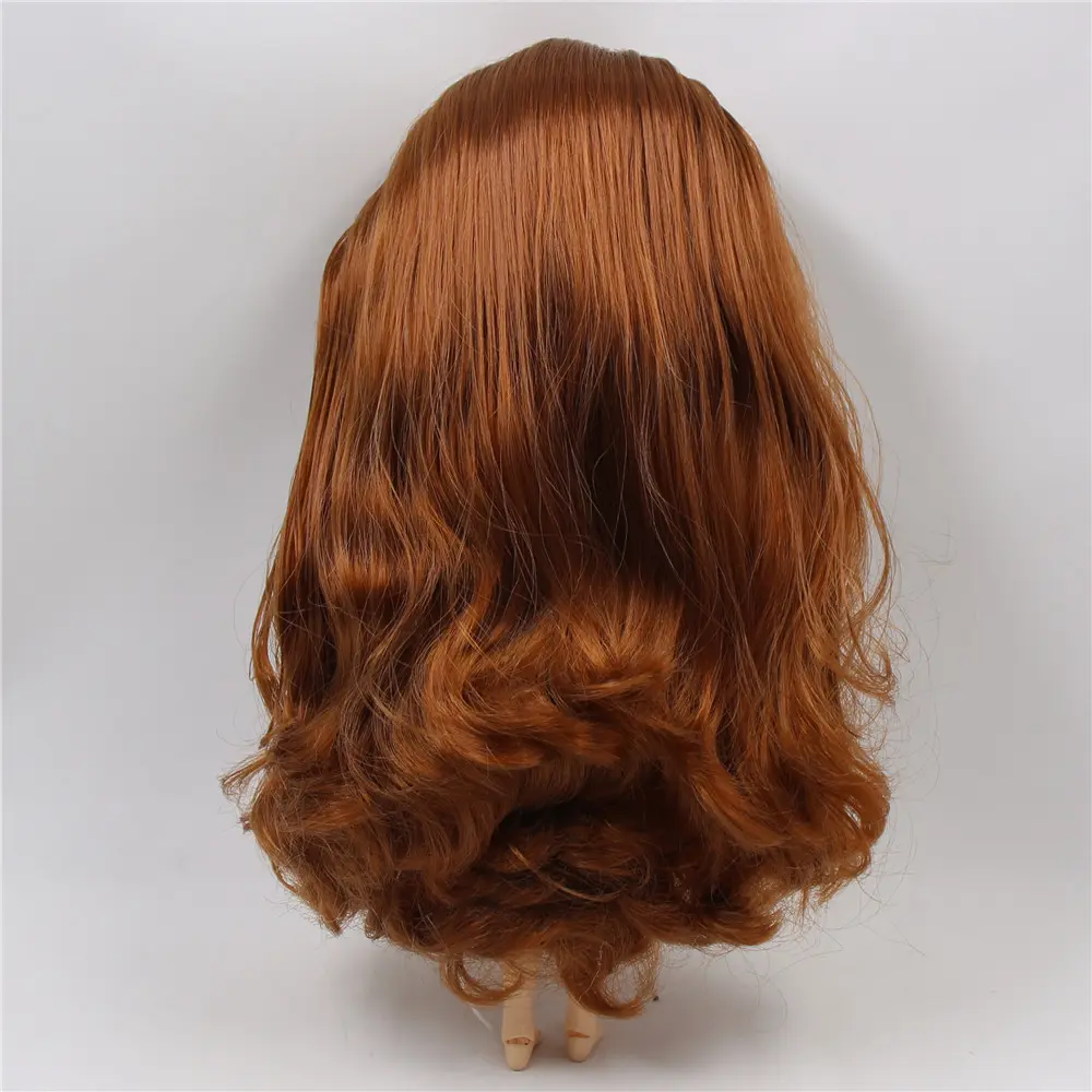 ICY Blyth Doll Wig Hair RBL scalp and dome Dark brown long hair for custom doll DIY accessory