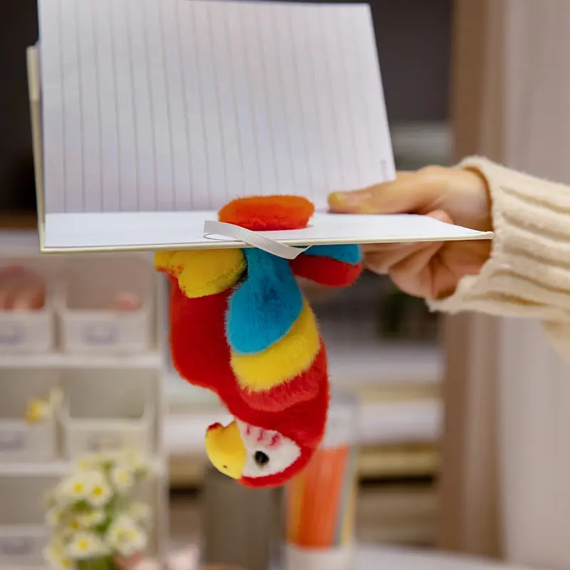 12CM Magnetic Simulation Parrot Plush Toy Stuffed Soft Animal Pillow Fun Toys Home Decro Birthday Gifts