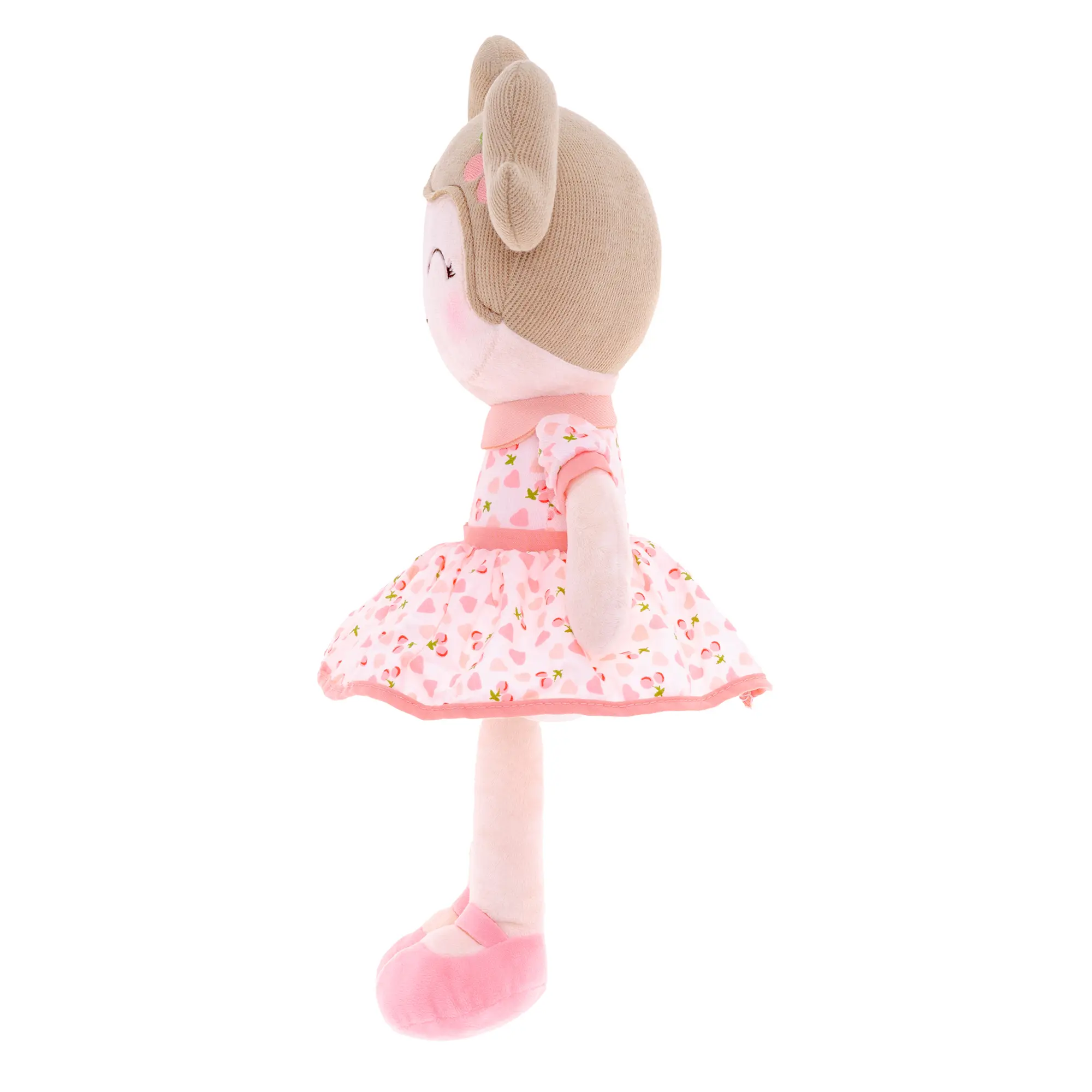 Gloveleya Stuffed Toys Cherry Girl Plush Doll Baby Girl Gifts Cloth Dolls Christmas Gifts Ideas Birthday Gifts Doll Pink